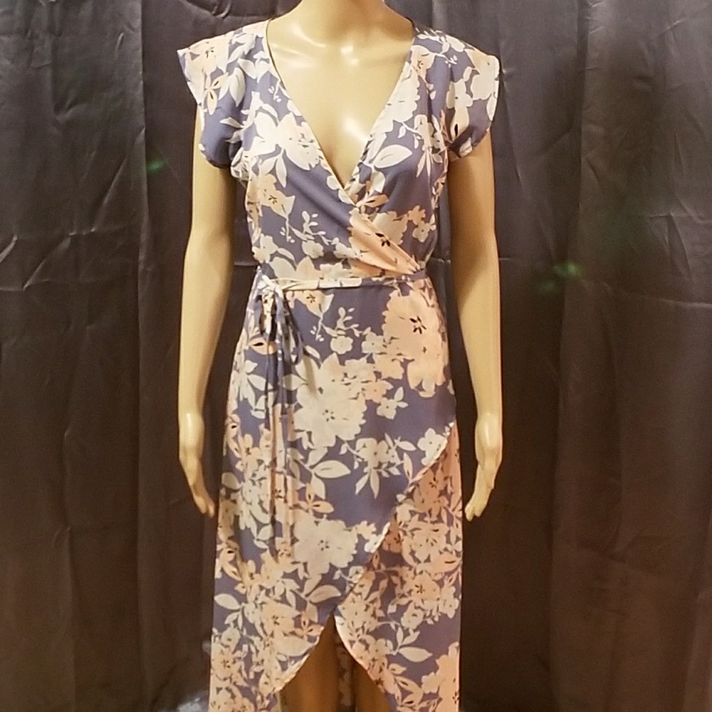 Floral wrap dress